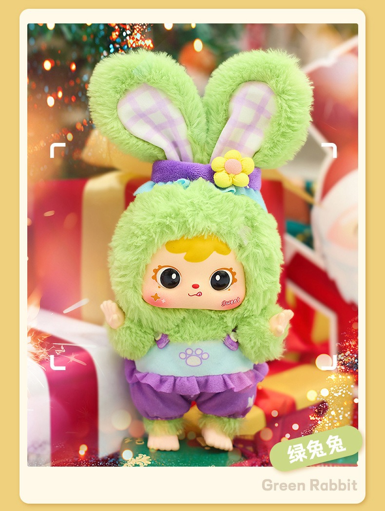 正版三小毛小熊小免的欢乐野餐系列挂件毛绒潮玩盲盒批发背包装饰详情18