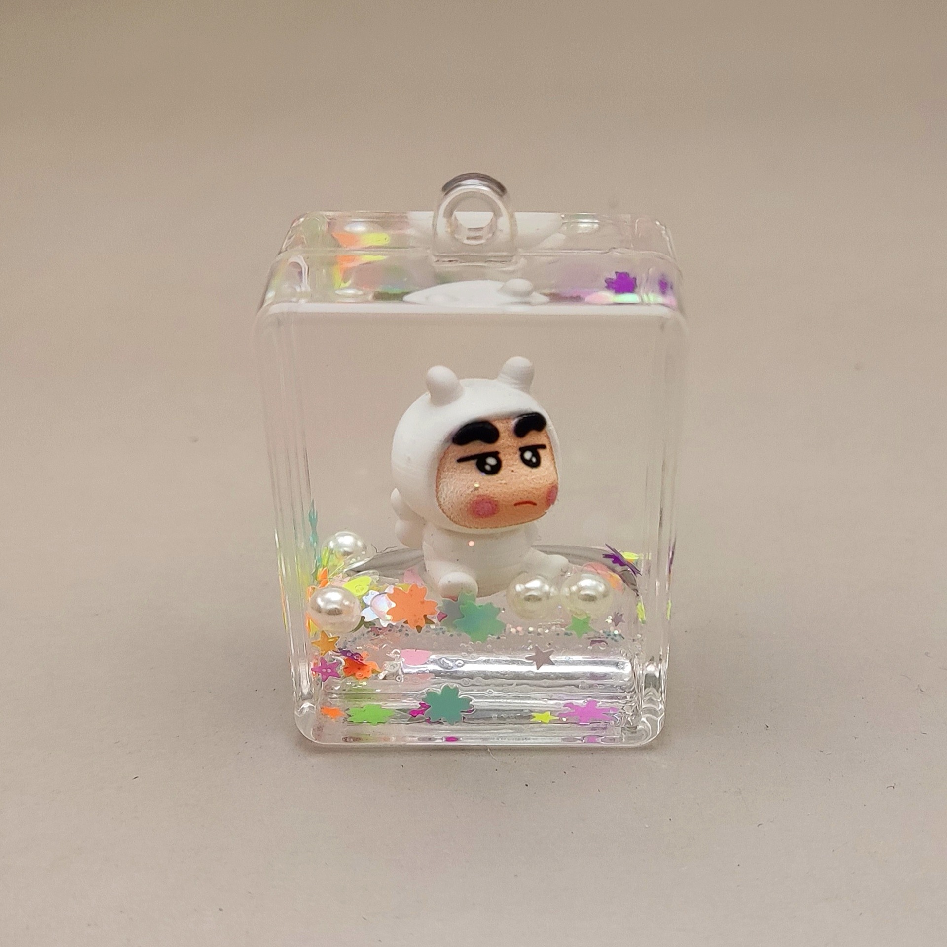 创意亚克力入油流沙瓶卡通系列钥匙扣汽车配饰桌面摆件饰品详情7