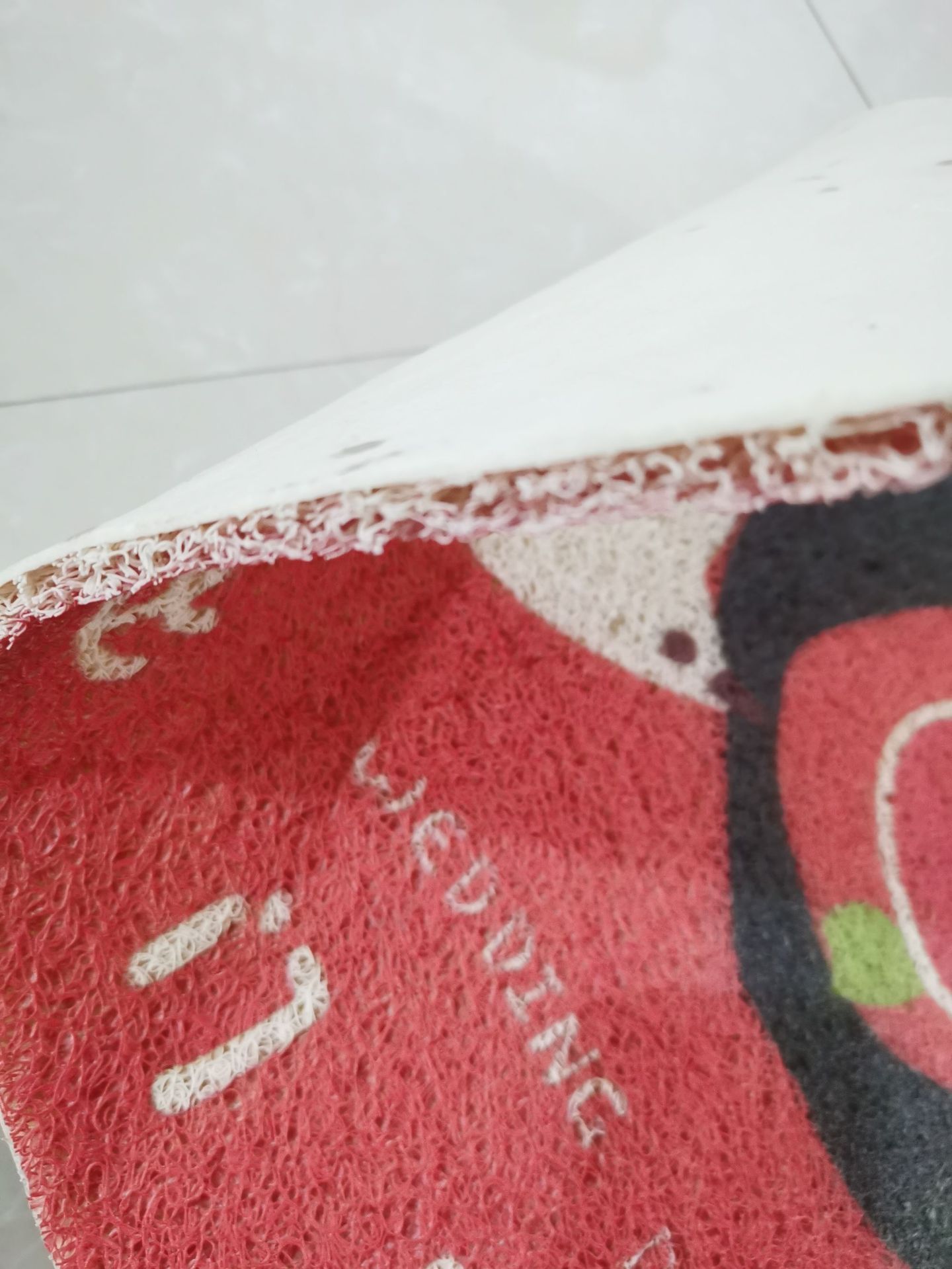 Brushed and silk-screened patterned wedding celebration, big red sand-coated waterproof and anti-slip indoor and outdoor entrance door mat pic 5