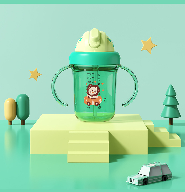 儿童水杯大容量塑料吸管杯宝宝喝水便携水杯防摔防漏夏季水杯批发详情24