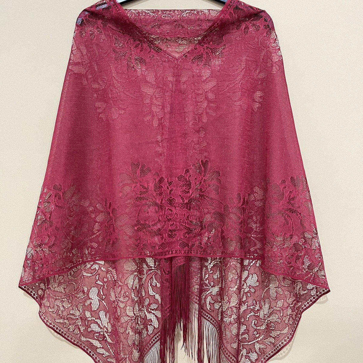 跨境爆款2024女士蕾丝春夏款套头披肩防晒披肩多种颜色选择详情2