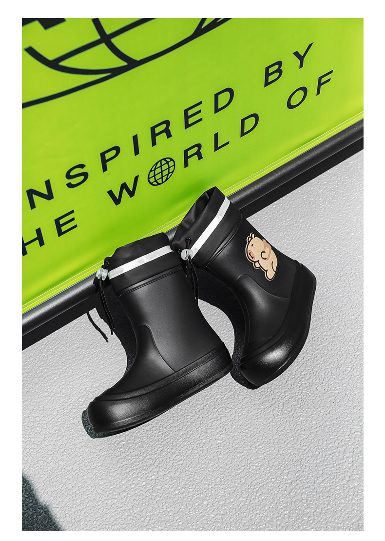 网红卡通时尚雨鞋女款外穿收口防水鞋防滑亲子雨靴女学生可爱胶鞋详情22