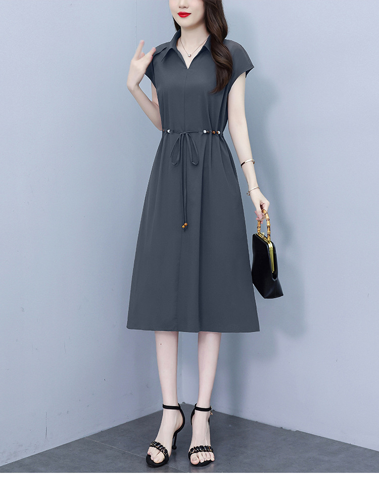 爆款高端欧版宽松法式连衣裙2025夏季新款气质收腰显瘦中长款裙子详情25