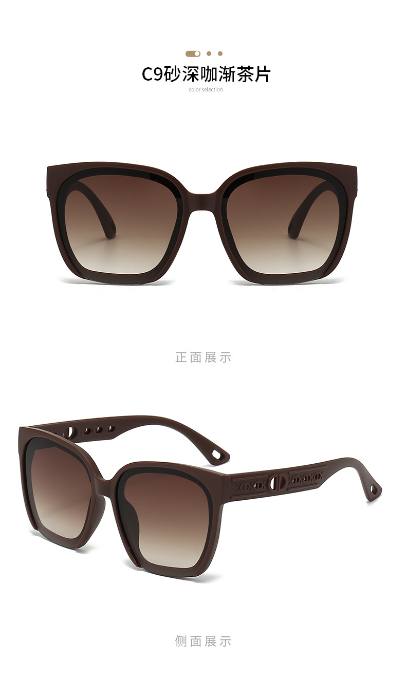 2024年摩登镂空腿复古叠戴时髦墨镜女小众夸张时尚防紫外线太阳镜详情13