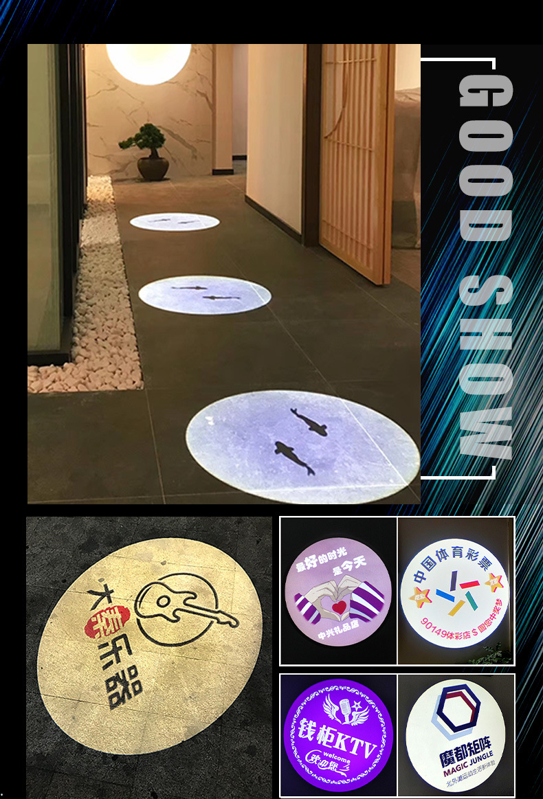 轨道射灯logo广告灯 led导轨条图案投影灯墙面带字店铺室内详情6