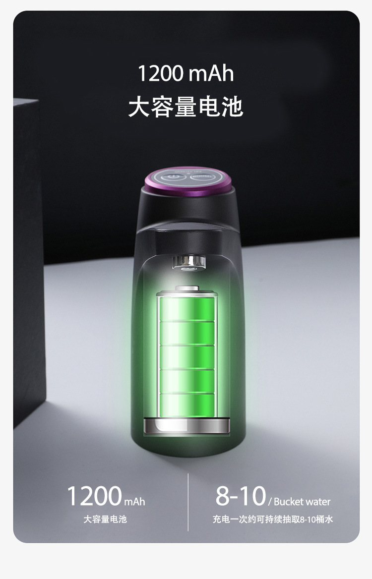 WETSOLVFR electric water pump, bottled water, purified water, automatic intelligent mineral water bucket, charging water filling pump, household water dispenser factory wholesale price pic 8