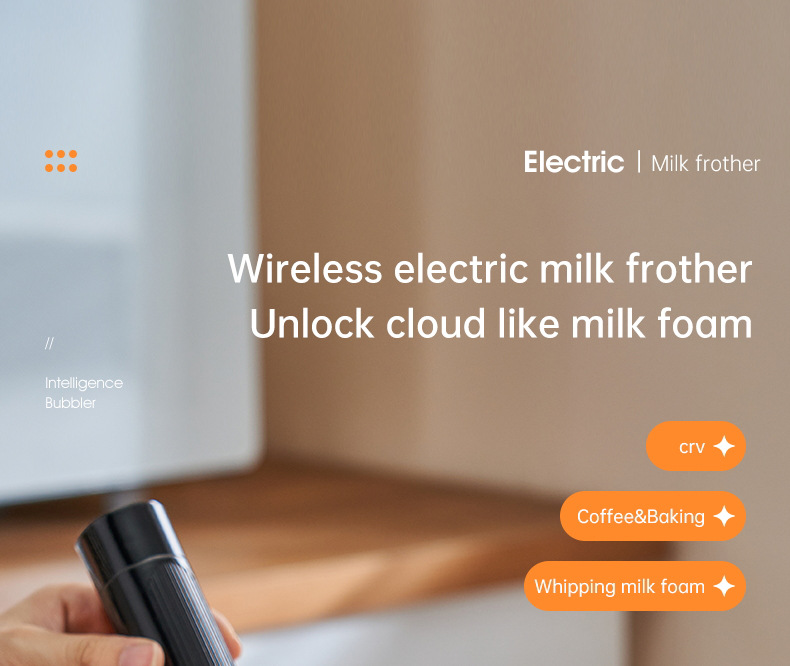 新品奶泡器四百次高速打蛋器长续航mini跨境批发家用电器厨房电器电动调奶器详情1