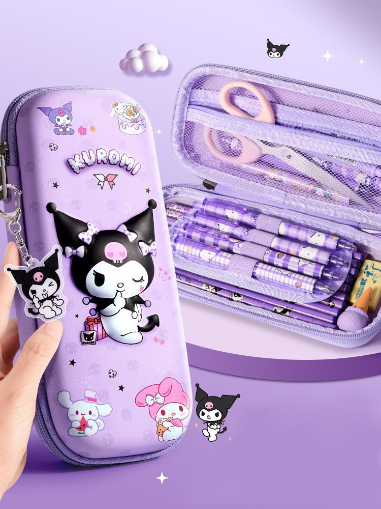 库洛米笔袋儿童小学生卡通文具袋女生用高颜值大容量文具盒女孩款详情2