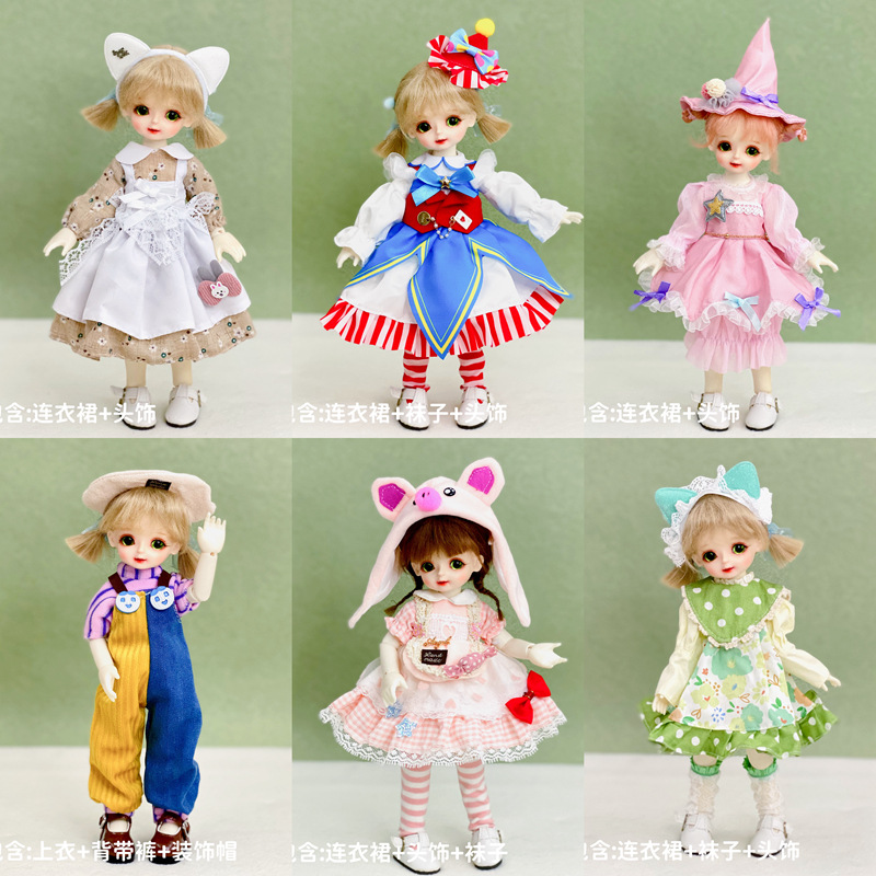 6分bjd娃娃换装衣服洛丽塔套装30厘米洋娃娃裙子连衣裙制服女仆装详情2