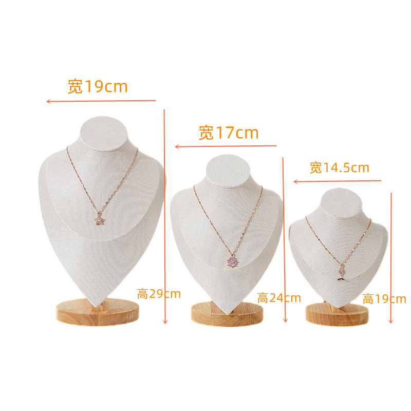 Guiwa solid wood model portrait necklace display stand, jewelry stand, accessory stand, necklace pendant display and storage pic 1
