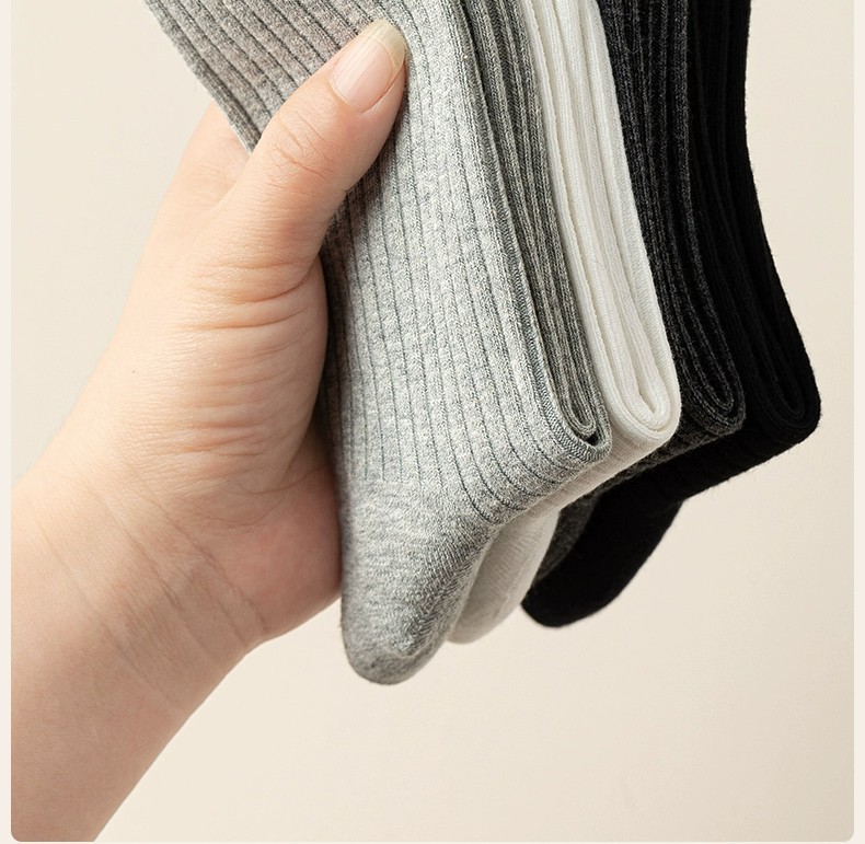 灰色袜子女夏季薄款防臭吸汗纯棉中筒袜秋冬季羊毛袜批发诸暨袜业详情19