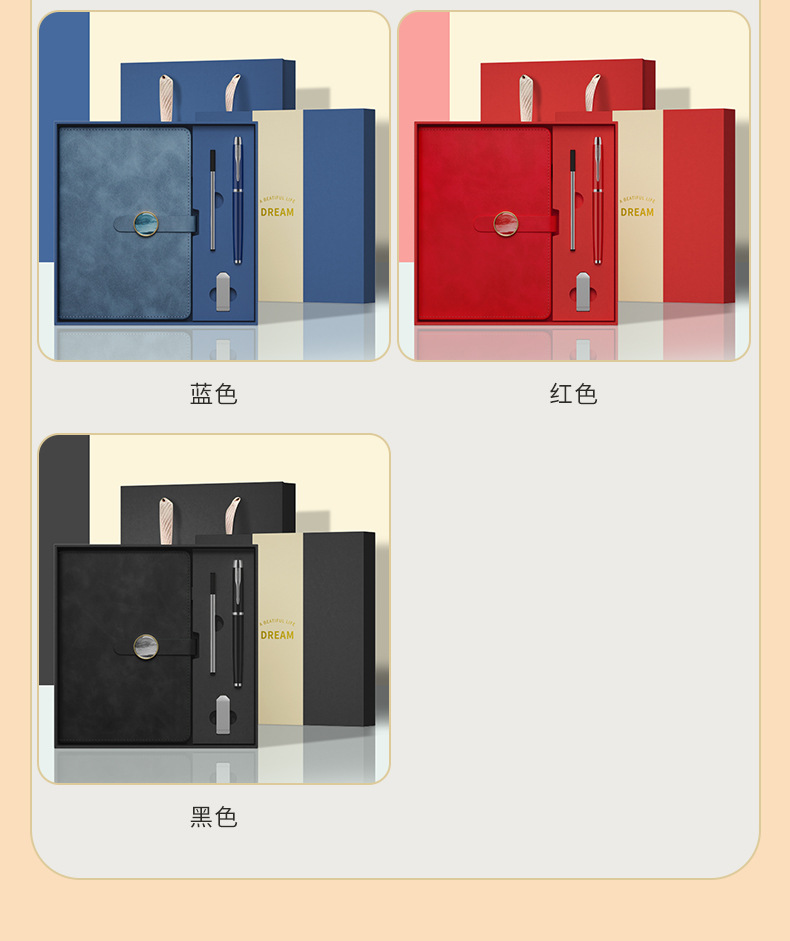 Hardcover notebook gift box set, high appearance level, business leather a5 thick notebook gift customization, logo printing available pic 16