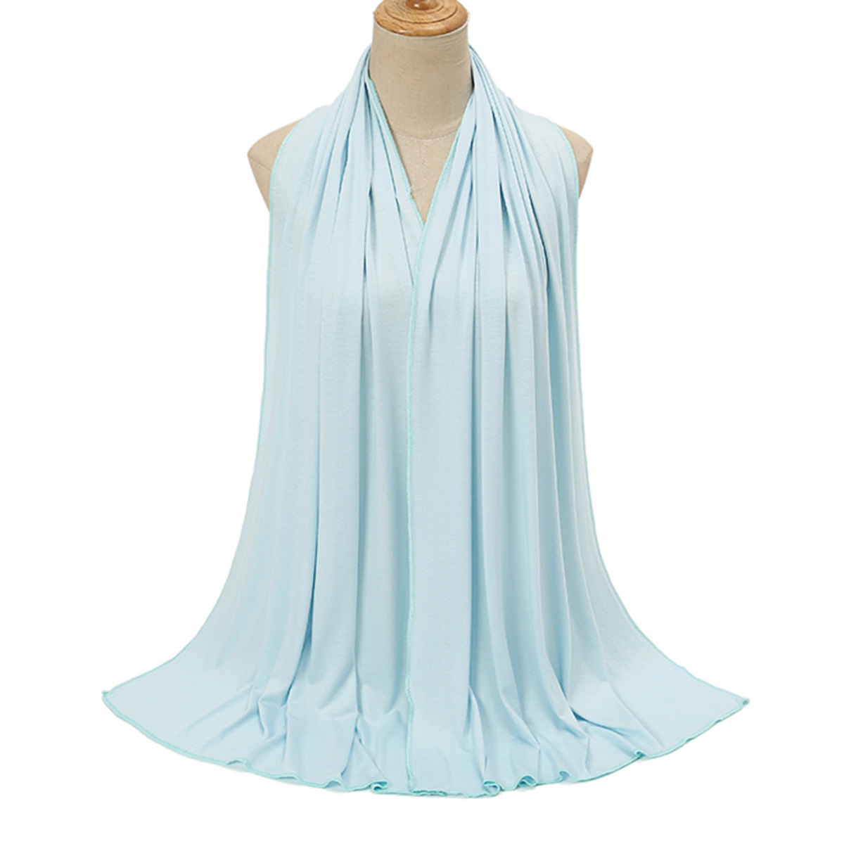 Cross-border Middle East best-selling solid-color mercerized cotton headscarf, soft and versatile, warm autumn and winter shawl Jersey scarf pic 12