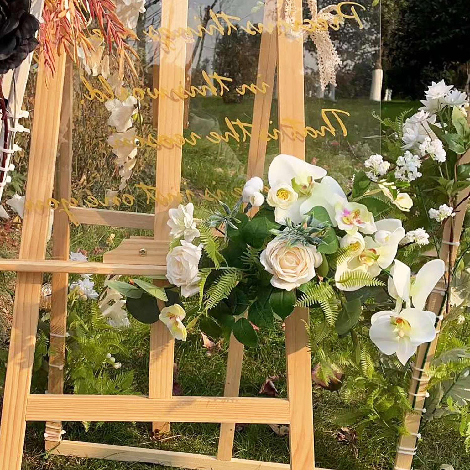 仿真绿植植物水草尤加利仿真壁挂装人造花植物diy配件详情7
