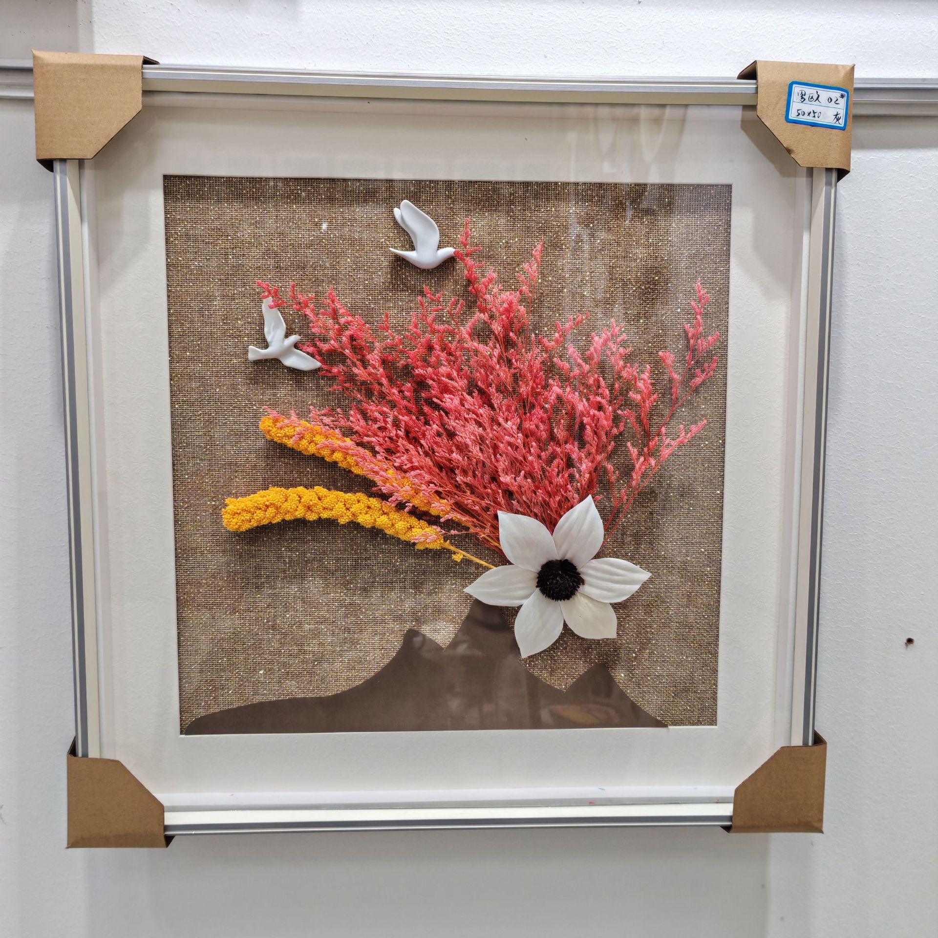 跨境永生干花植物标本装饰画现代客厅餐厅卧室宾馆壁饰挂画成品画详情37