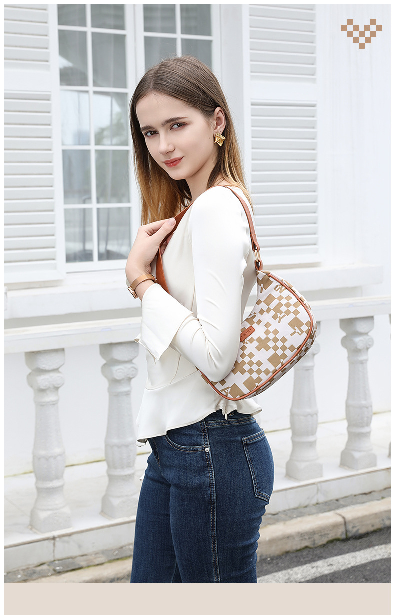 夏季新款女士时尚单肩包简约通勤风尚手提包高级感大容量腋下包详情3