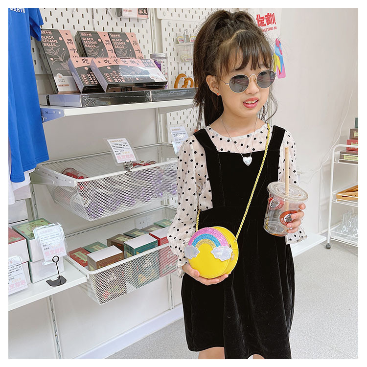 New PU small bag for girls, mini crossbody bag for toddlers and babies, cartoon and cute rainbow coin purse for girls pic 12