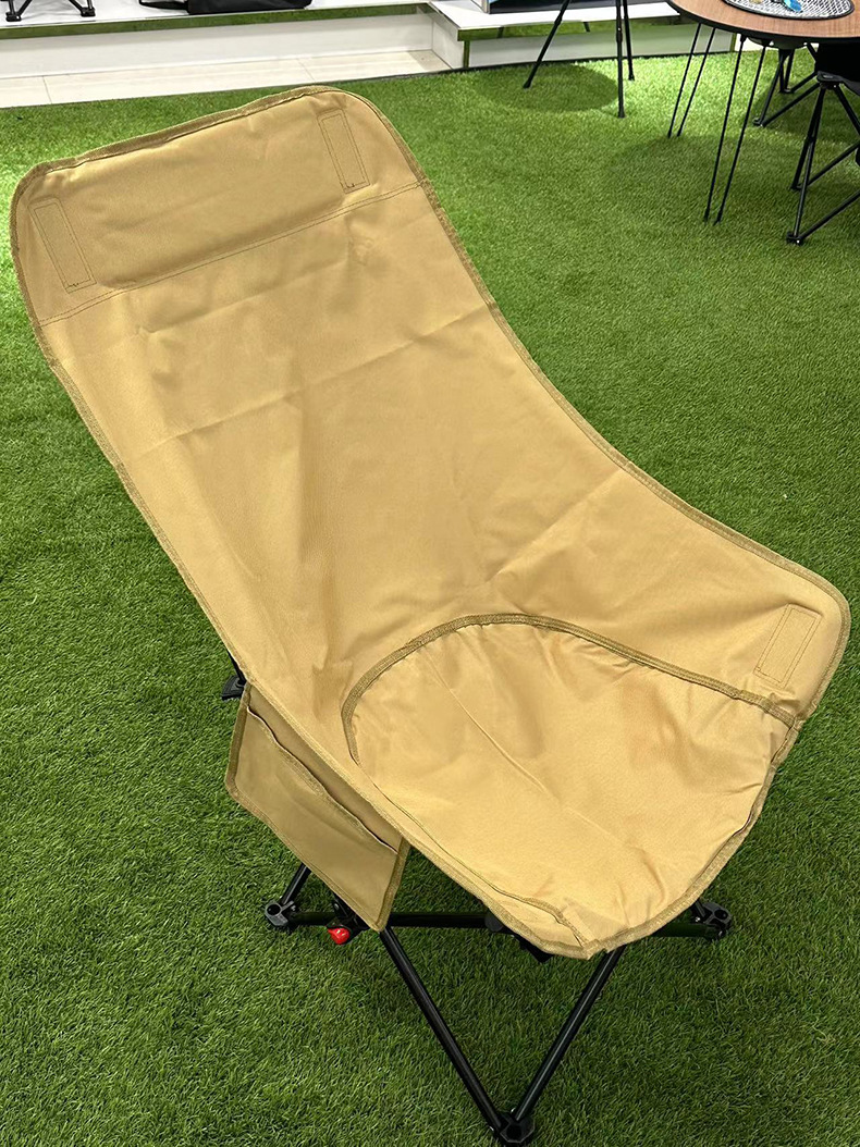 户外折叠月亮椅折叠露营躺椅钓鱼椅休闲沙滩椅高靠背可调节露营椅详情13