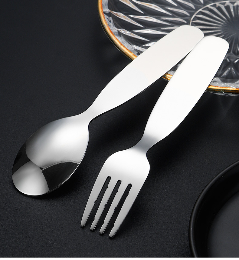 201不锈钢儿童勺子家用可爱餐具幼童宝宝吃饭喝汤勺甜品勺水果叉详情10