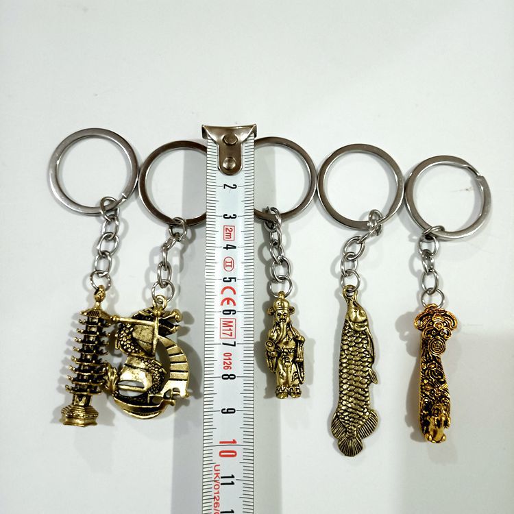 【 Zone 1-5 】 Copper-plated keychains 100 yuan per pack 2000 yuan per box, copper-like pendants, copper-plated keychains, keychains, metal accessories, street stalls, temple fairs, retro keychains 1 yuan, 2 yuan supply pic 9
