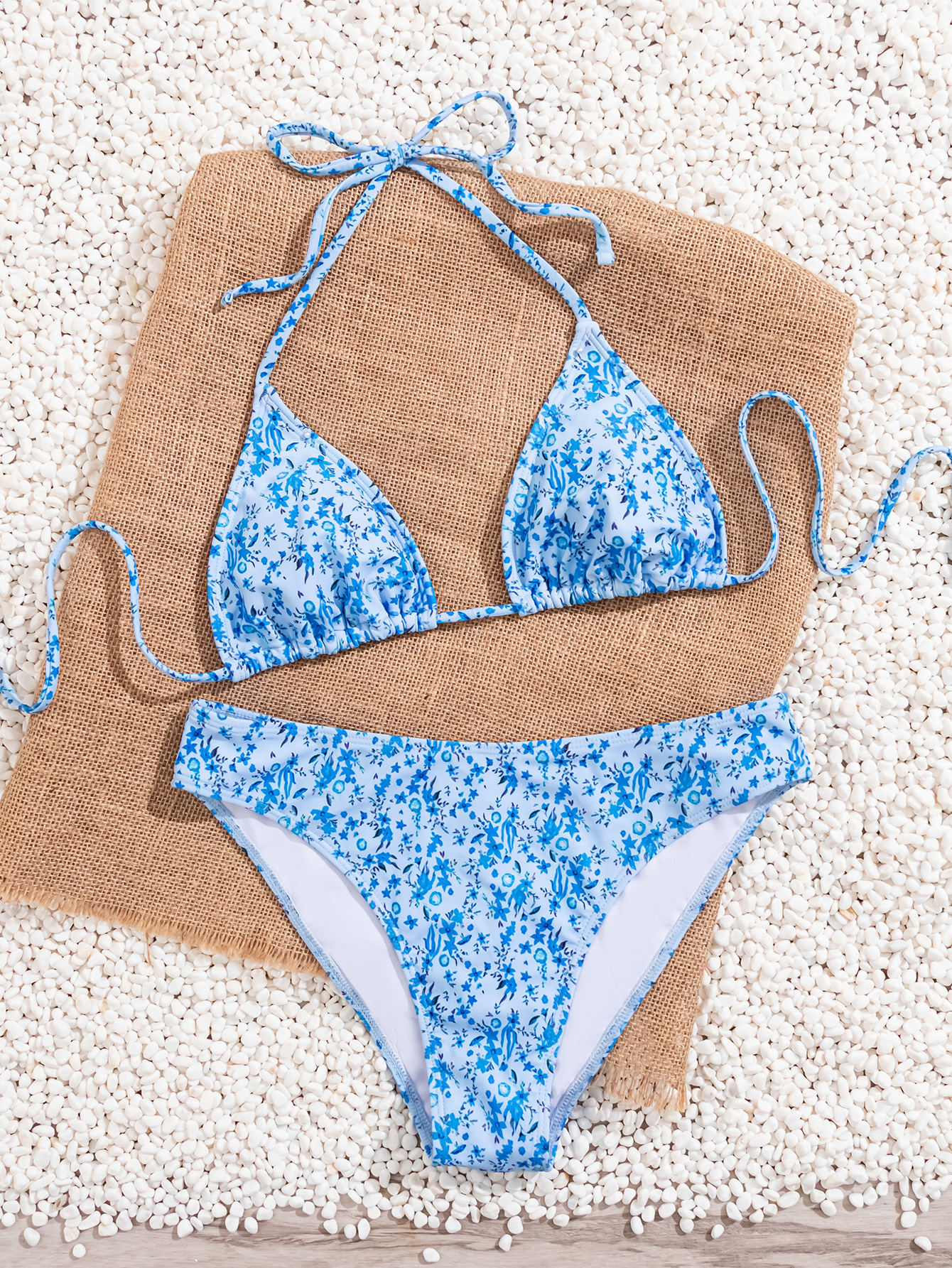 2026 New European and American cross-border bikini print leopard print strap triangular cup sexy bikini two-piece swimsuit for women pic 12
