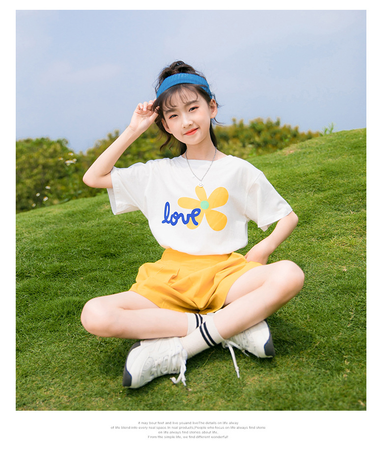 女童上衣夏装阔腿裤2024春夏季新款儿童洋气夏季运动套装中大童女详情10