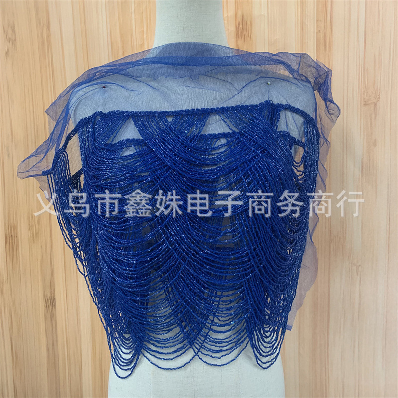 New tassel clothing, wedding dresses and evening gowns, handcrafted tassel applique garments pic 11