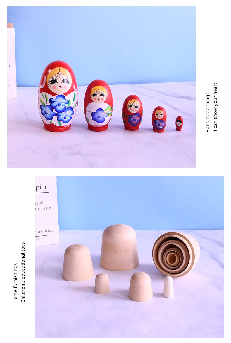 14CM foreign trade cross-border Afanti story atmosphere Russian matryoshka doll decoration fairy tale story small ornament handicraft pic 5