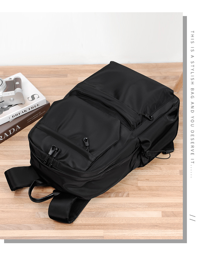 潮牌双肩包男初中生高中大学生书包大容量旅行包休闲电脑背包男包详情23