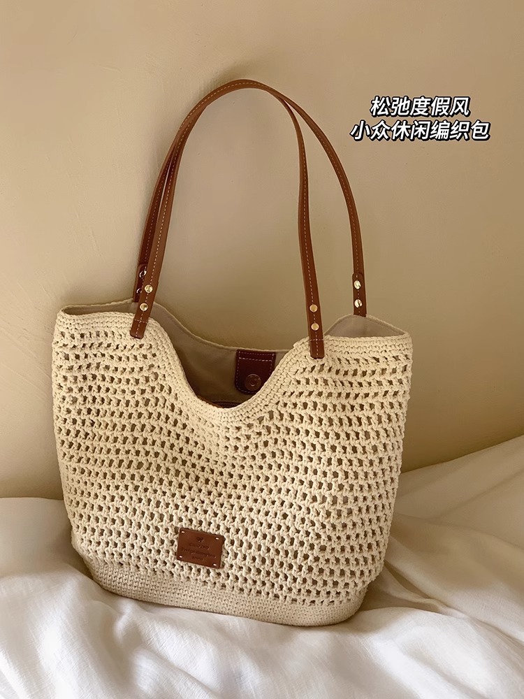 南风Chio2nd 沙滩假日编织托特包包女式2024新款夏天大容量单肩包详情4