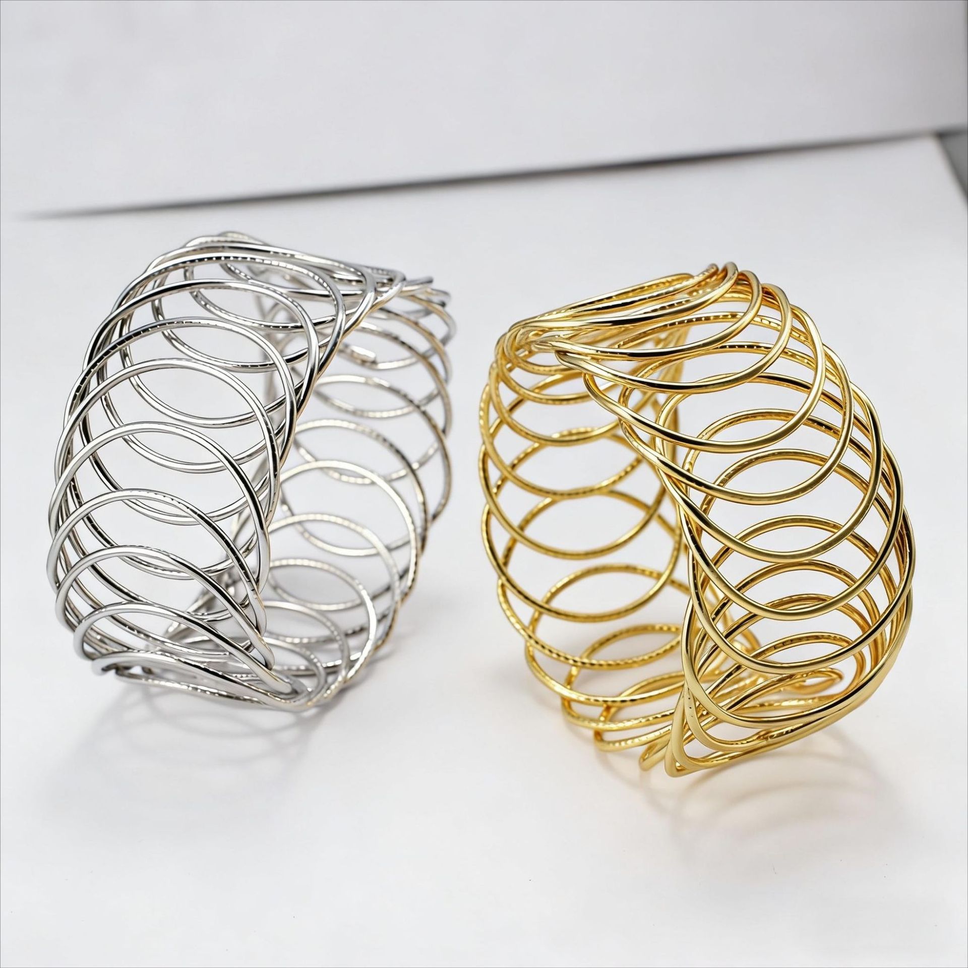The metal hollowed-out bracelet ring of the same style as AM from Europe and America, with a unique cross-border personality pic 1