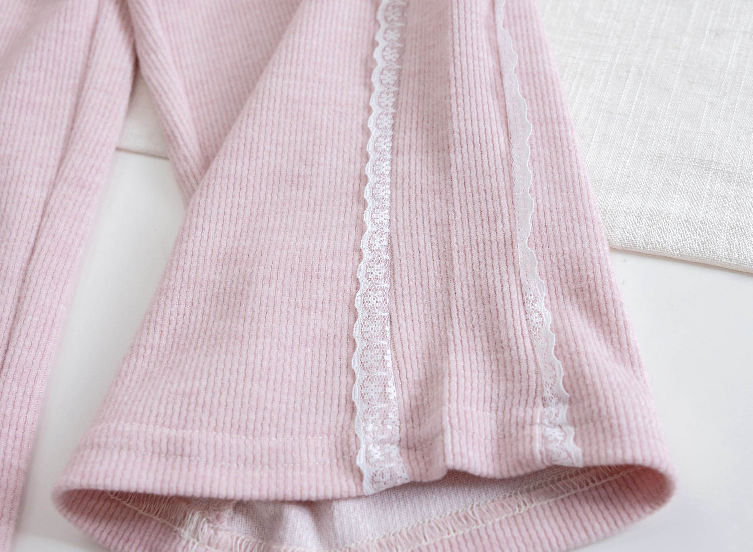 森系韩版秋季装可爱儿童女宝宝洋气兔耳蕾丝连帽运动卫衣两件套装详情13