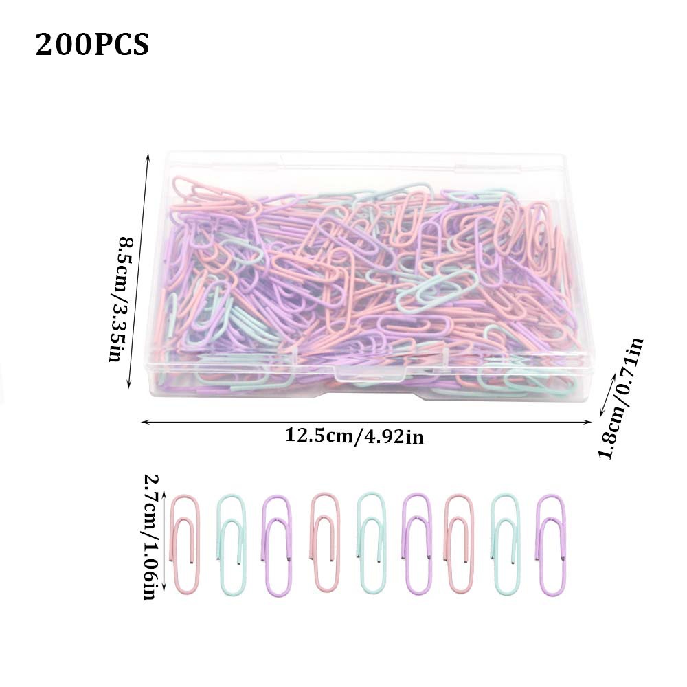 批发200枚/盒38MM彩色包塑回形针收纳文具回旋别针书签试卷标记曲别针详情5