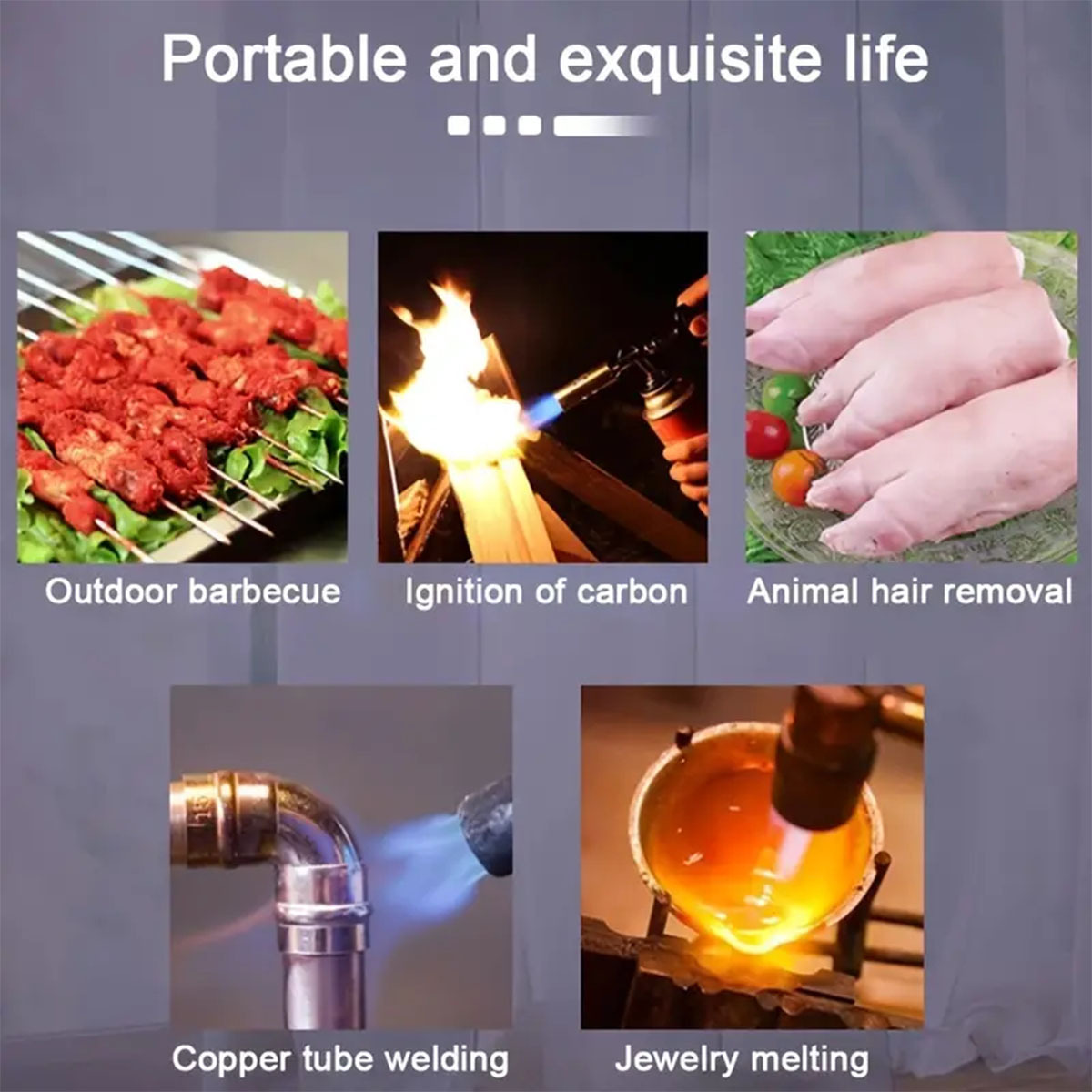 Outdoor barbecue spray gun, kitchen igniter, butane gas welding gun, gas gun, cassette small spray gun (without gas cylinder pic 3