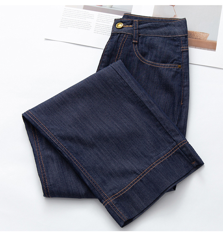 广州新塘牛仔裤官方旗舰店裤子女士2025新款夏季薄款窄版阔腿直筒详情19
