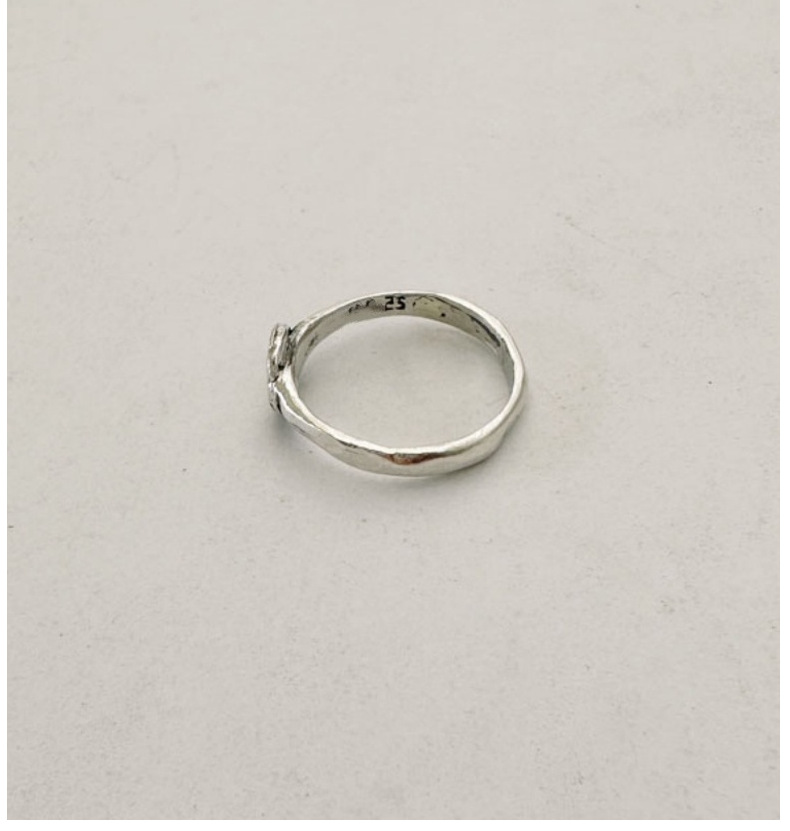 S925纯银韩版小众设计感复古做旧戒指韩系简约博主款个性指环批发详情11