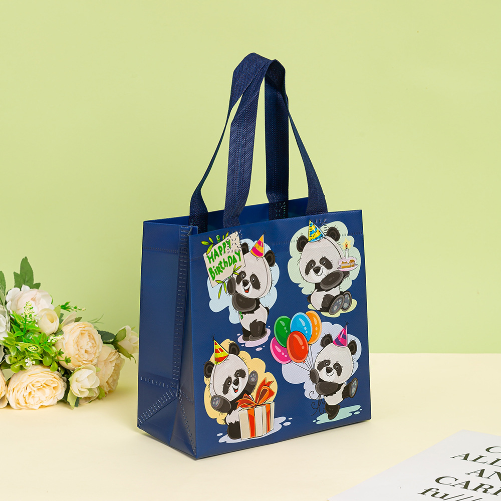 现货批发儿童便携购物袋 可爱卡通覆膜防水无纺布手提袋 伴手礼品袋无纺布袋详情24