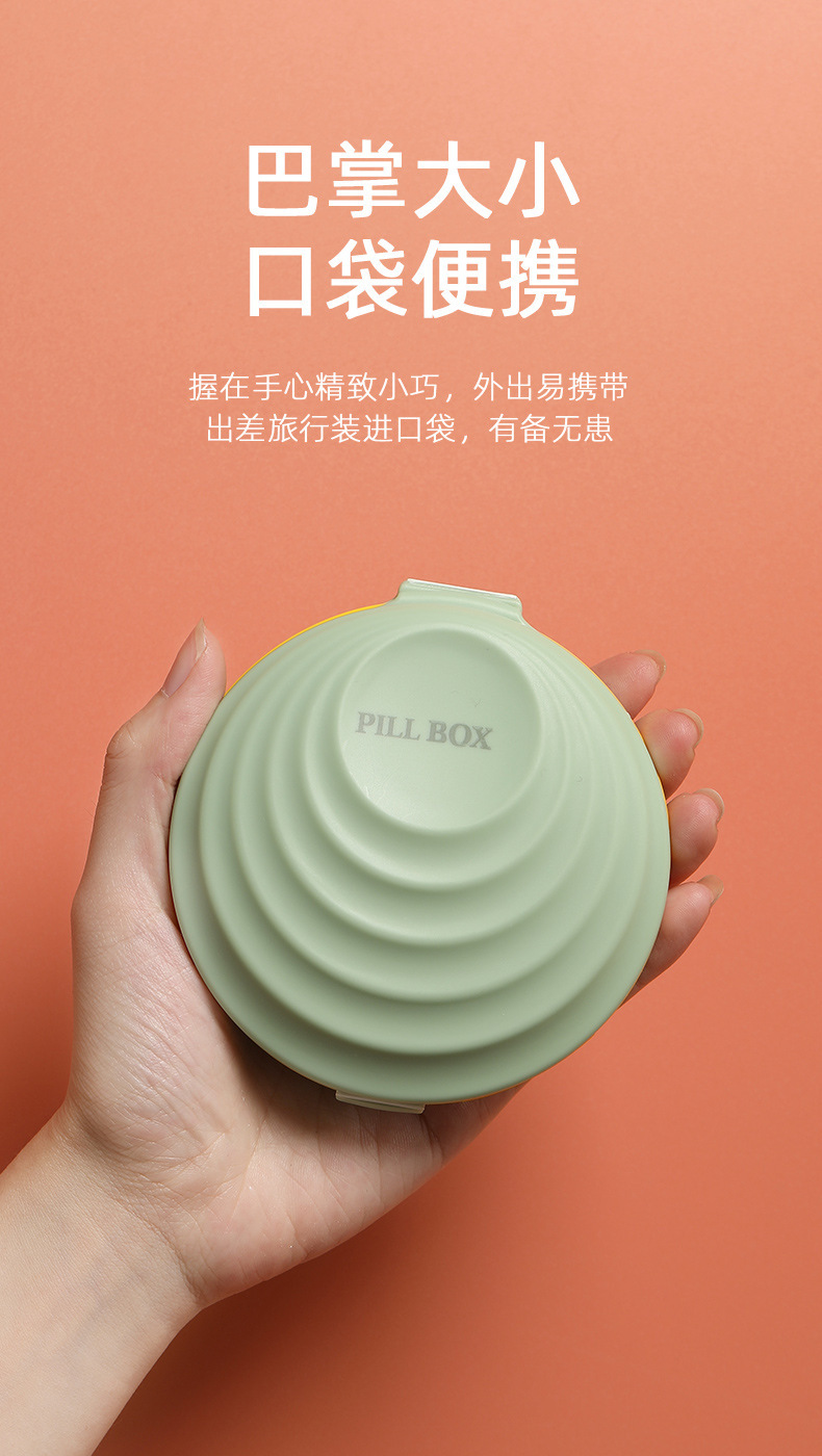 Sealed moisture-proof multi-compartment small medicine box, household mini portable medicine box, pill packaging factory direct supply, cross-border pic 6
