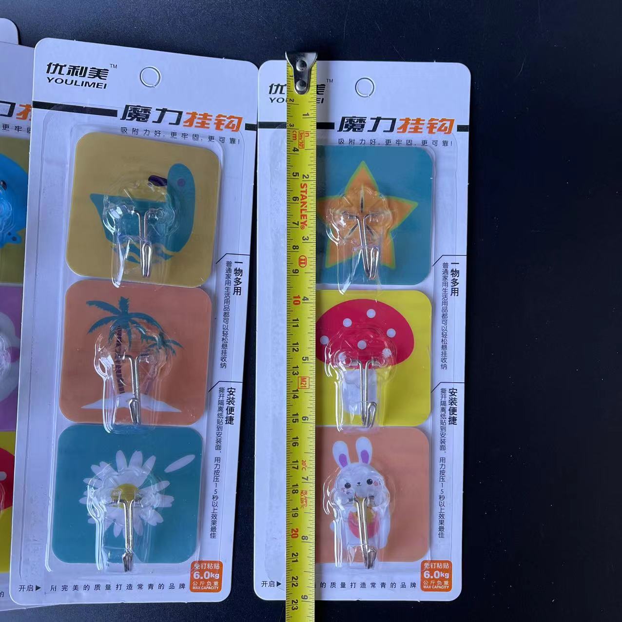 【1-1 Zone 】 Little Flower -3 Adhesive Hooks 320 yuan per piece, 3 pieces for kitchen hooks, adhesive wall-mounted, creative and cute adhesive hooks, no need for drilling, 1 yuan supply pic 2