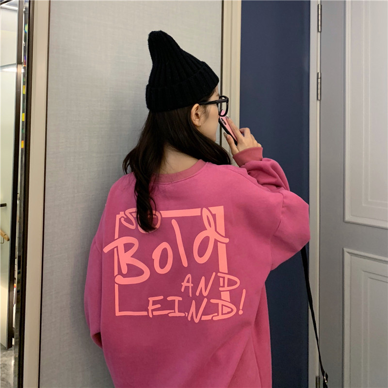 現貨代發跨境臺灣抓絨加厚衛衣2025秋冬新款寬鬆休閒大碼女裝上衣详情37