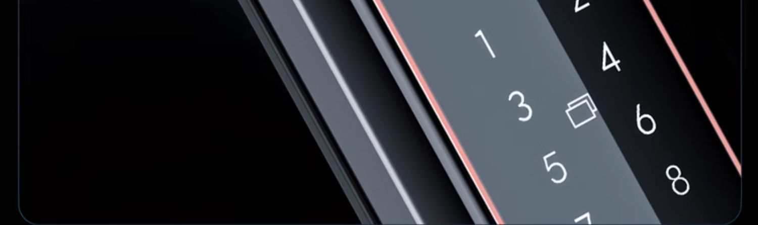 Black smart door lock, 3D facial recognition, large visual screen, digital keyboard, fingerprint recognition pic 13