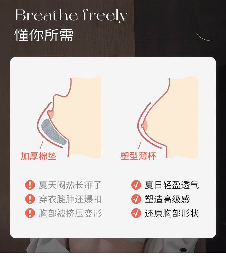法式三角杯内衣女小胸聚拢夏季薄款性感美背前扣细肩吊带文胸套装详情6