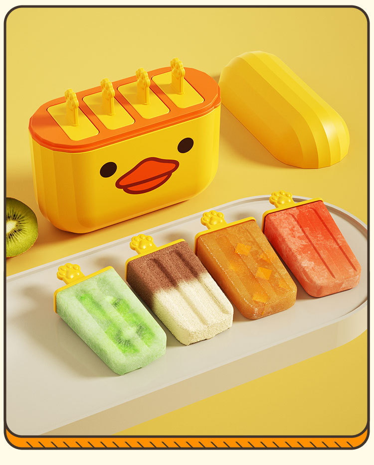 Macaron-colored cute animal-shaped Popsicle mold, ice cream stick, ice cube tray, ice-making mold, high-legged stainless steel silicone mold pic 12