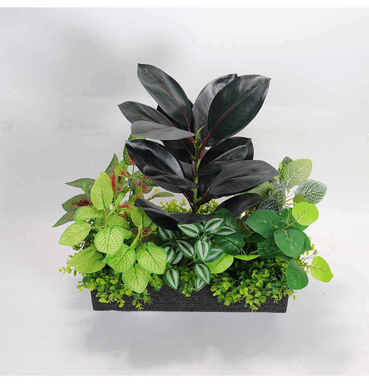 Artificial green plant landscaping combination, tropical plant partition, flower trough and flower box arrangement, bionic artificial flower indoor landscape decoration pic 12