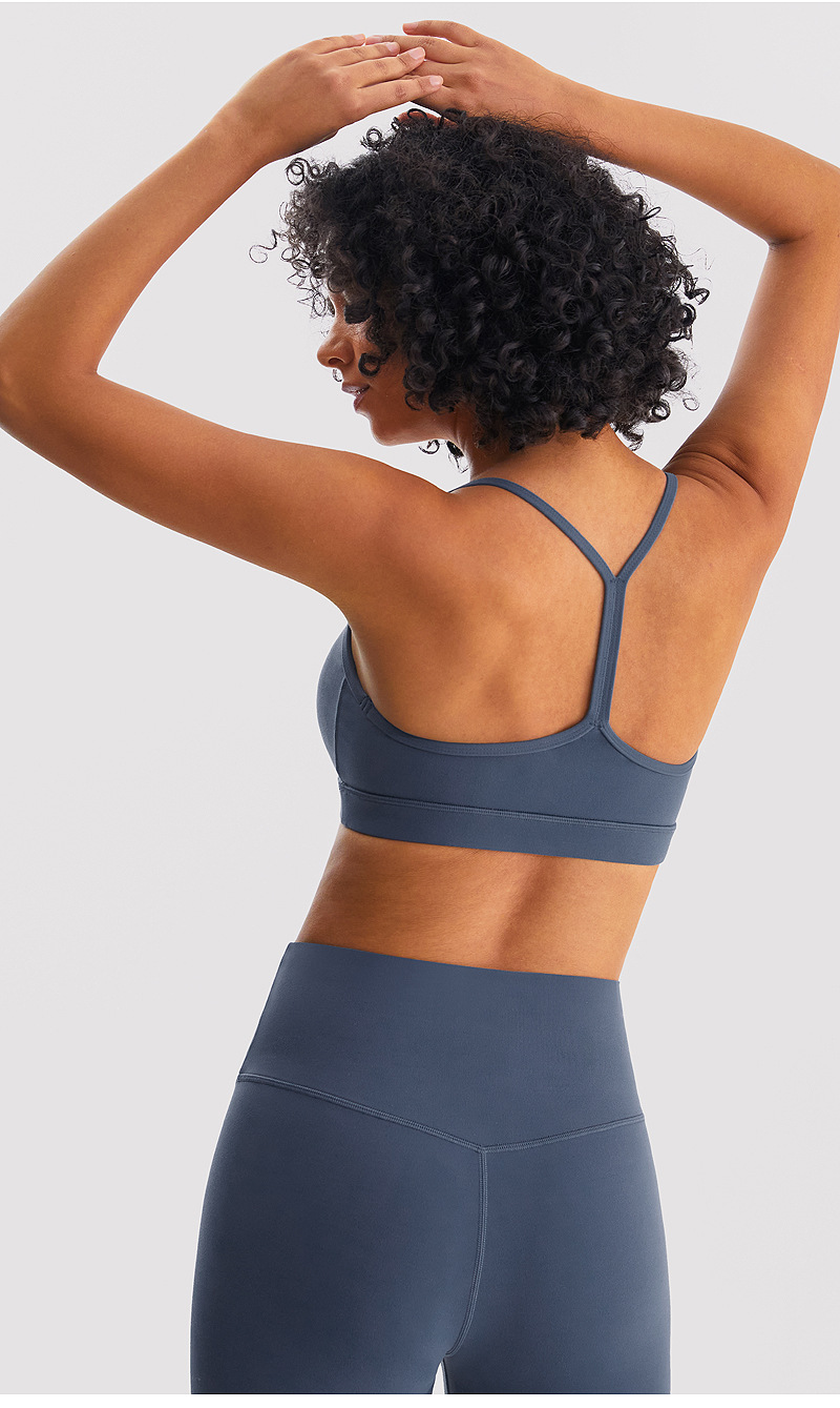 INFLACHI运动内衣女裸感磨毛舒适吸湿排汗瑜伽服吊带健身美背文胸详情31