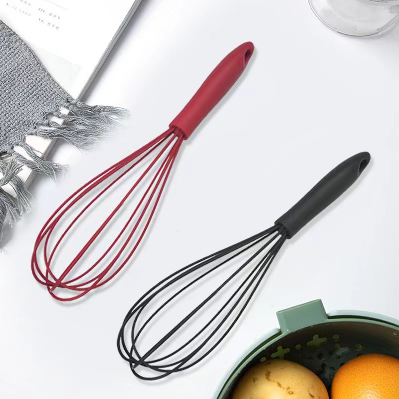 硅胶打蛋器家用塑料手柄搅拌器10寸12寸手持式搅拌器奶油起泡器详情6