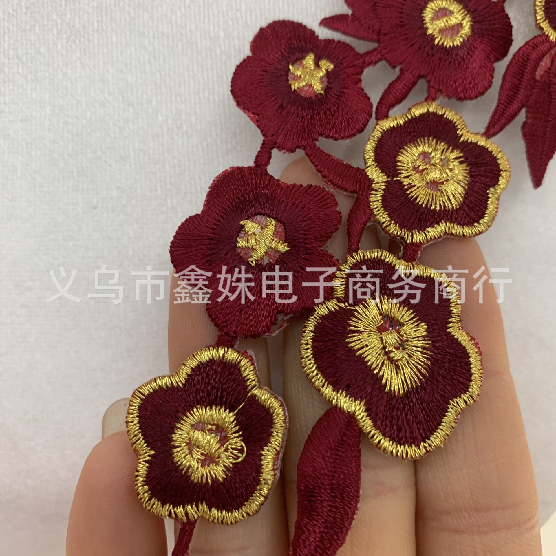 Plum blossom cloth pasted stage hot stamping performance embroidery pasting ethnic hot stamping pic 4