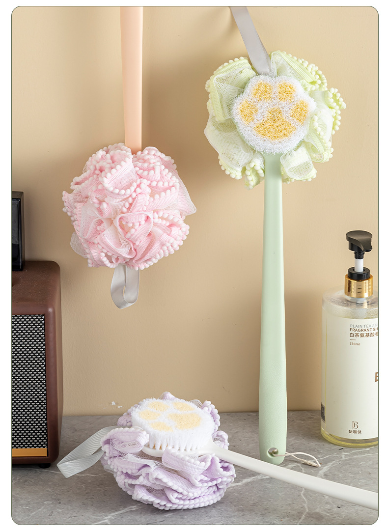 双面两用长柄浴球洗澡刷搓澡神器成人浴擦搓泥去灰身体强力搓澡刷详情11