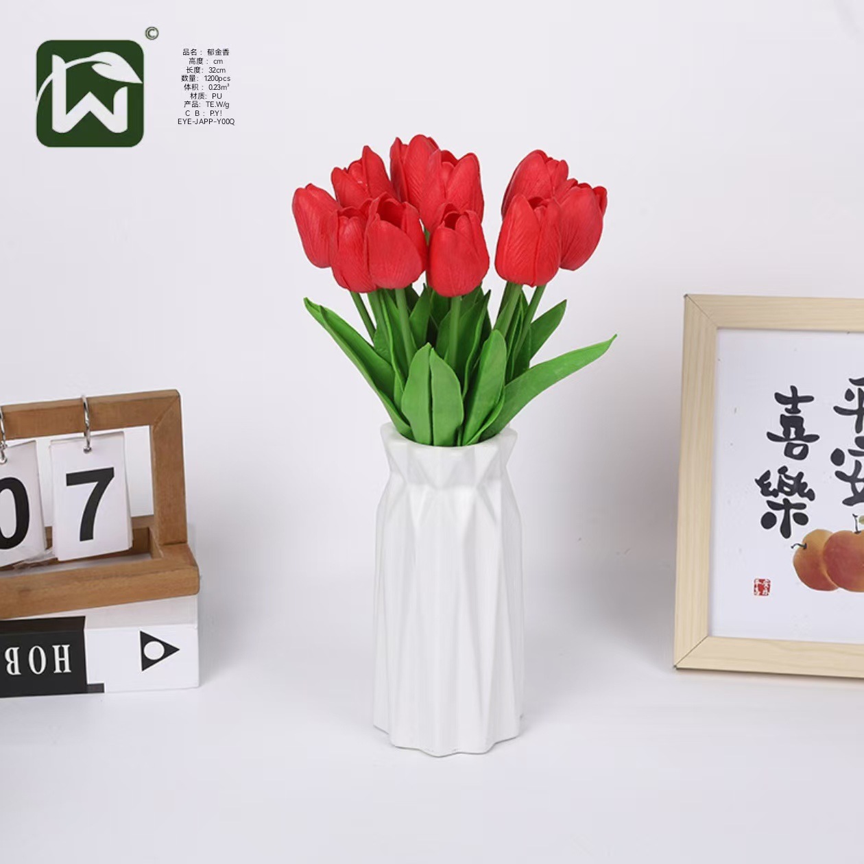 Factory direct sales of PU tulips with a touch of glue, calla lilies, artificial flowers, single stems wholesale, home living room and bedroom artificial flowers pic 21