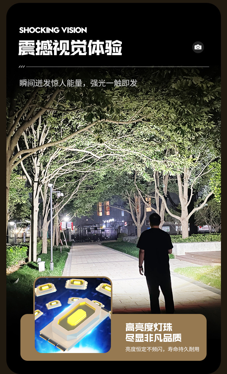 Cross-border new solar outdoor camping lighting tent lamp, rechargeable LED multi-functional magnetic work light pic 24